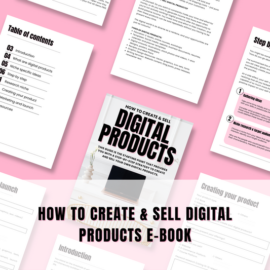 How to Create & Sell Digital Products Ebook